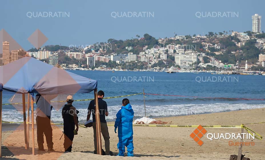 Encuentran hombre sin vida en la playa Tamarindos de Acapulco