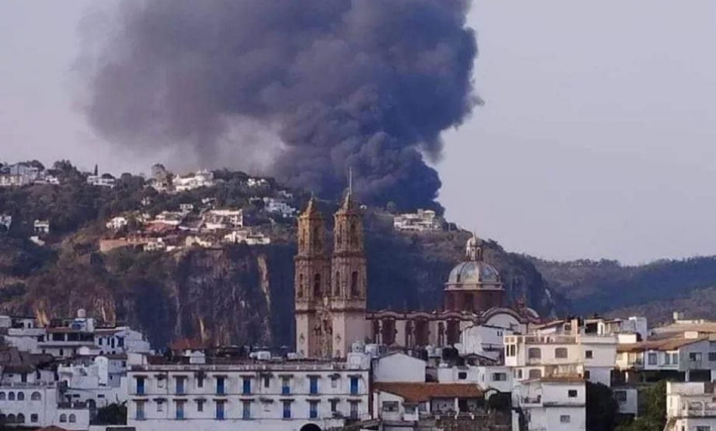 Se registró una fuerte explosión de una pipa de combustible en Taxco