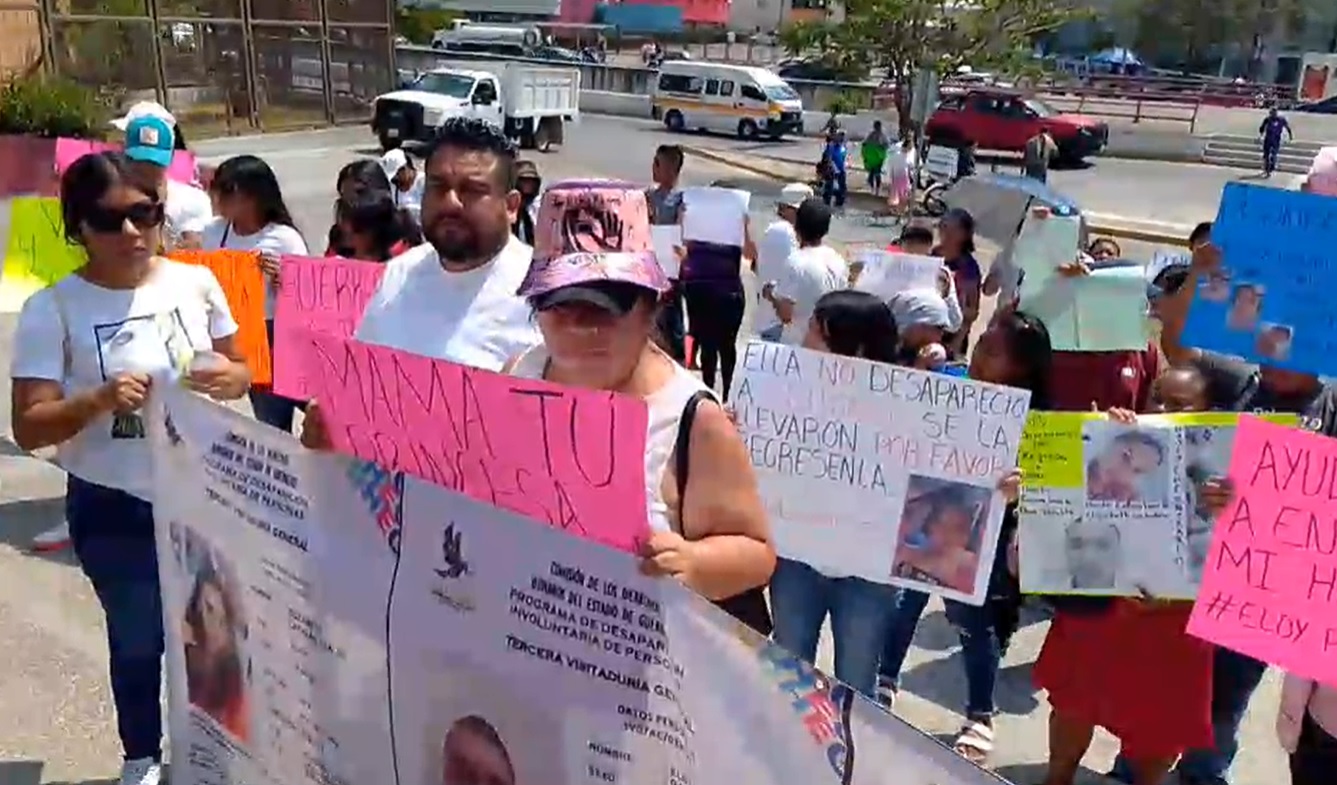 Protesta en Chilpancingo: Exigen aparición con vida de cuatro personas