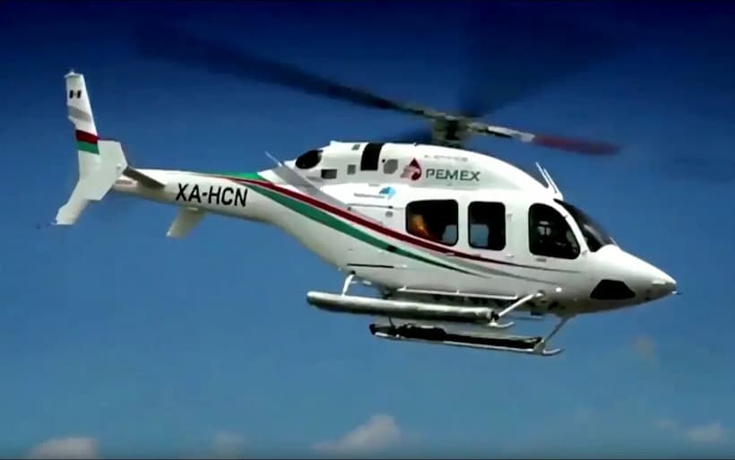 Se desploma helicóptero de Pemex en Campeche