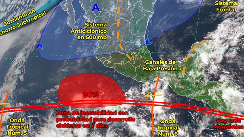 Alertan por primer ciclón tropical y prevén lluvias en Acapulco