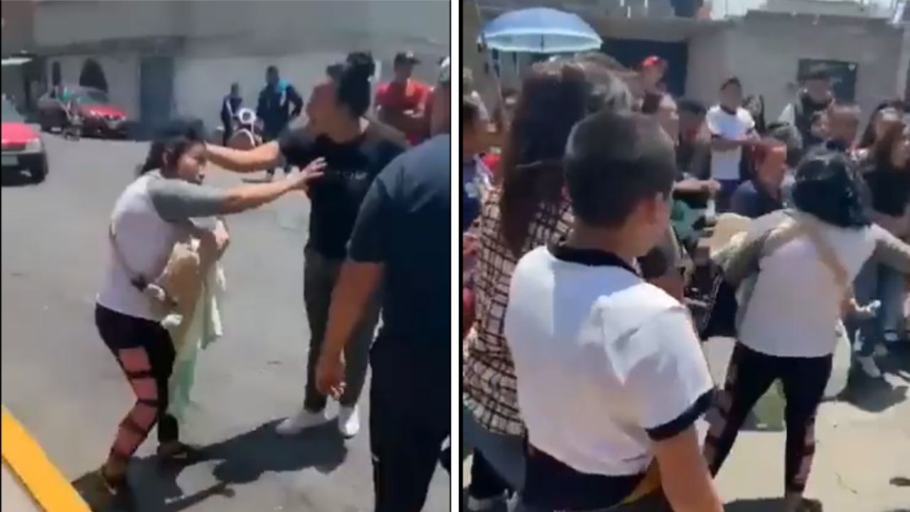 VIDEO: Golpean a mujer mientras cargaba a su bebé en Edomex