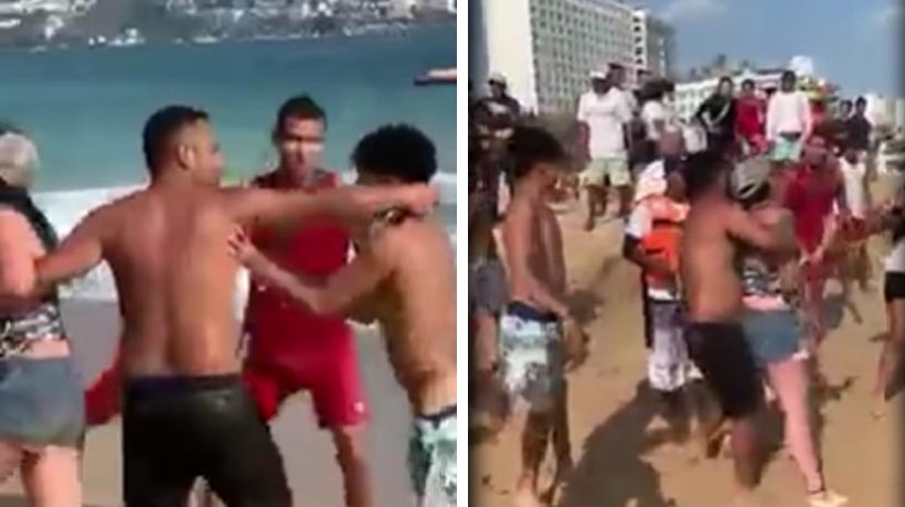 VIDEO: Turista agrede a salvavidas que lo salvaron dos veces en Acapulco