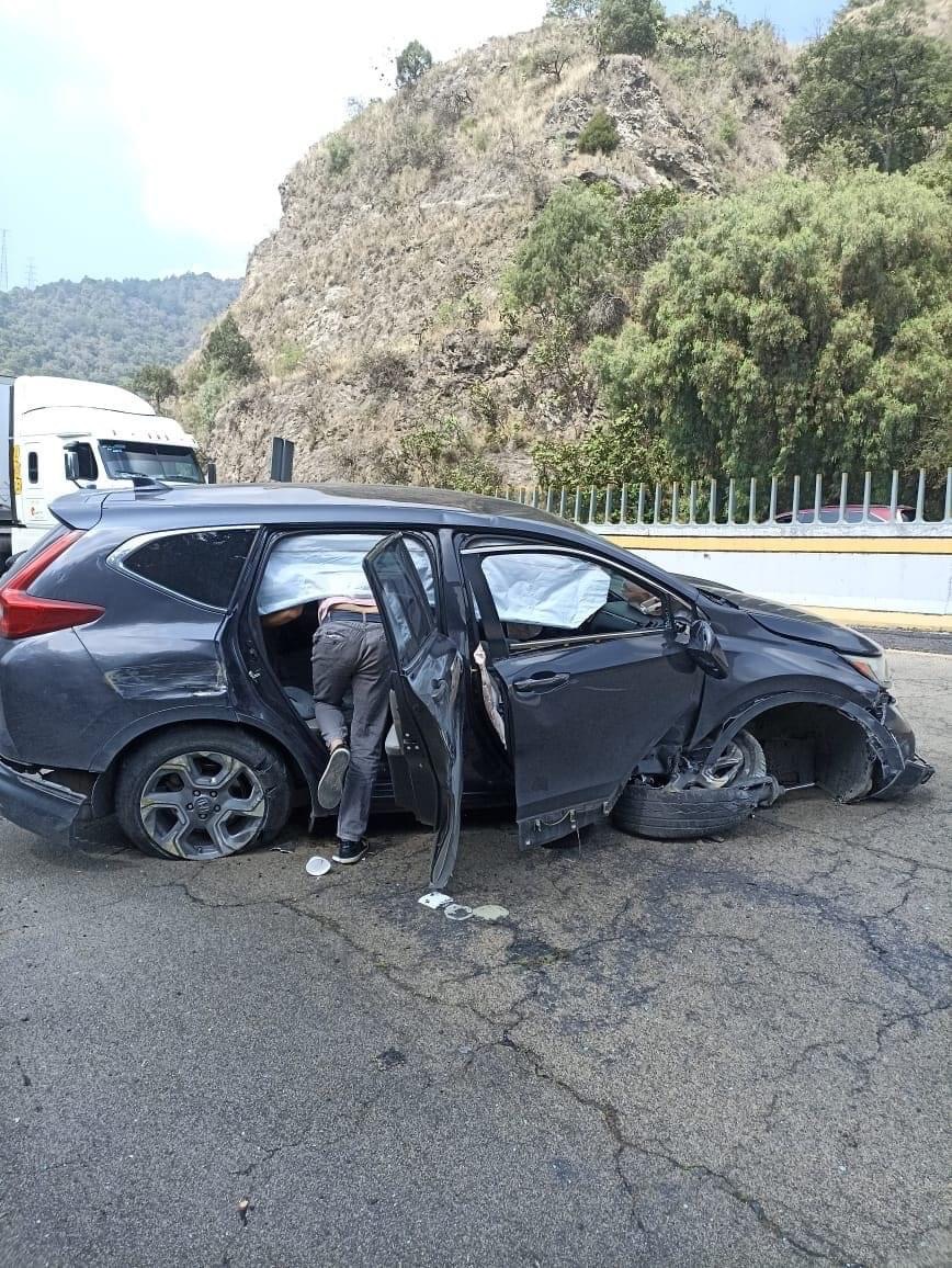 Pilar Vadillo sufre accidente en carretera México-Cuernavaca