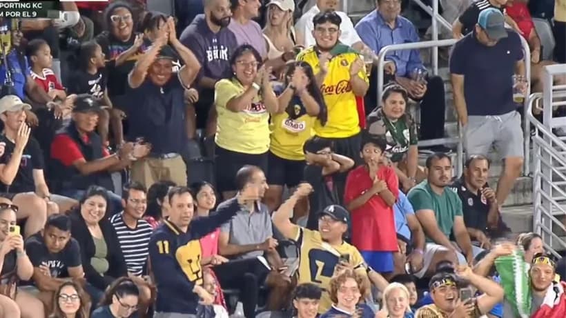 VIRAL: Captan a fans del América celebrando gol de Pumas en la Leagues Cup