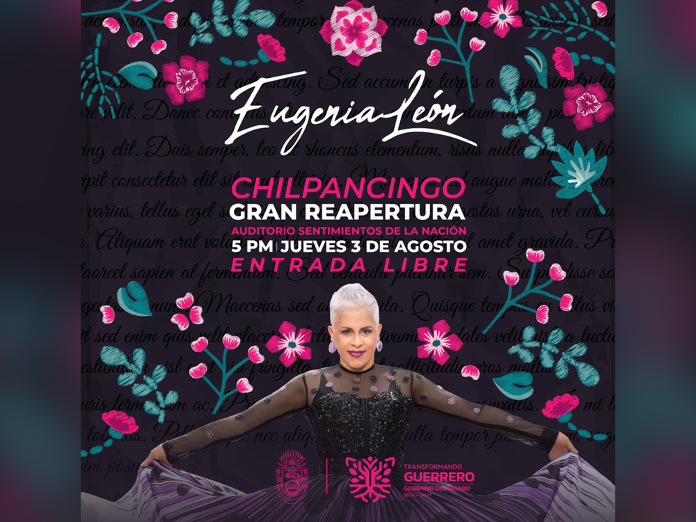 Cantará Eugenia León en reapertura del Auditorio Sentimientos de la Nación
