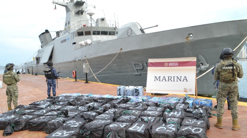 Confisca Marina casi 2 mil 800 kilogramos de cocaína en Guerrero