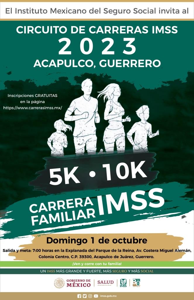 Organizan en Acapulco la "Carrera atlética IMSS-2023, Corre por tu Salud"