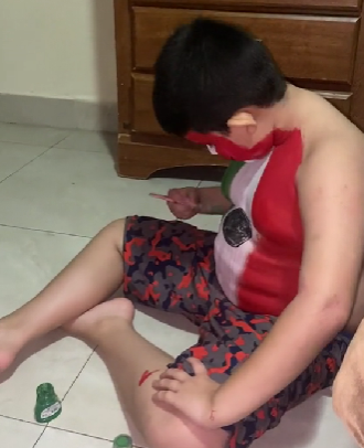 Niño se maquilla con colores patrios y genera revuelo en TikTok