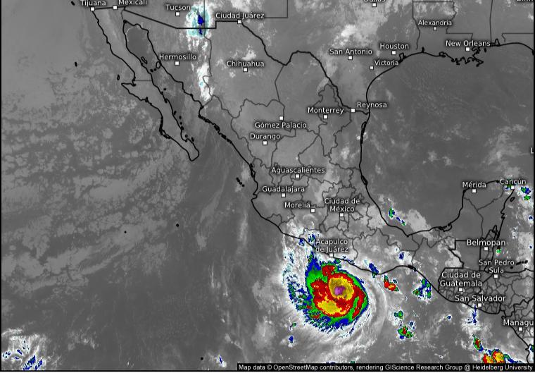 Prevén que la Tormenta Otis se intensifique a huracán en las próximas horas