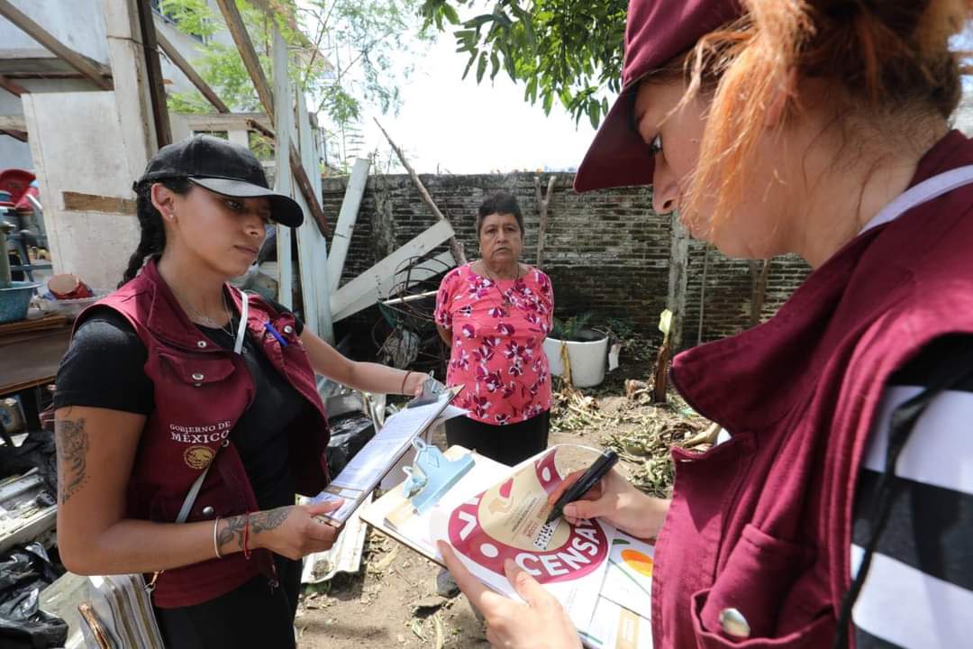 Avanza censo de familias afectadas por Otis en Acapulco