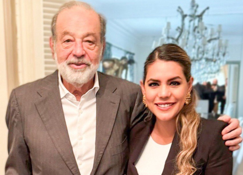 Evelyn Salgado platica con Carlos Slim sobre reactivación de Acapulco