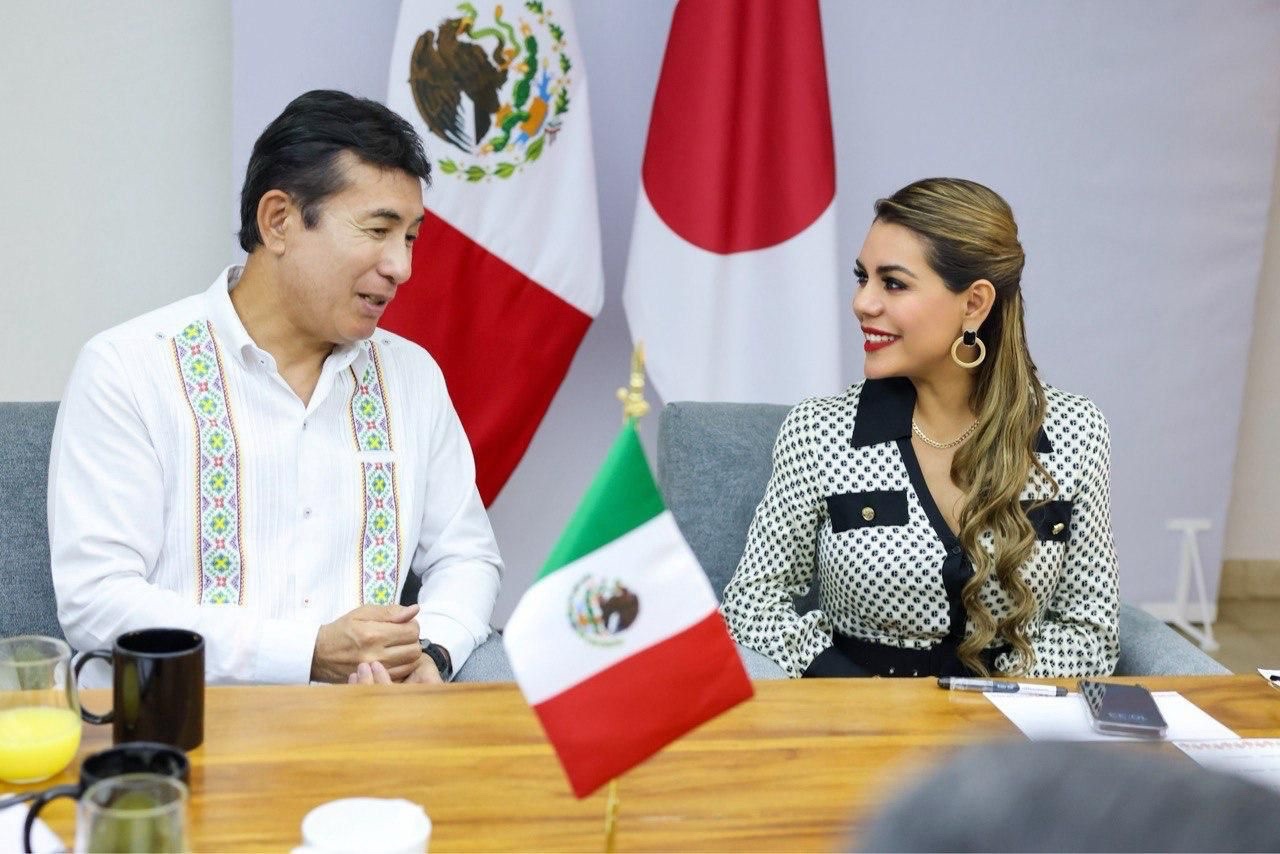 Evelyn Salgado se reúne con con el embajador de Japón en México