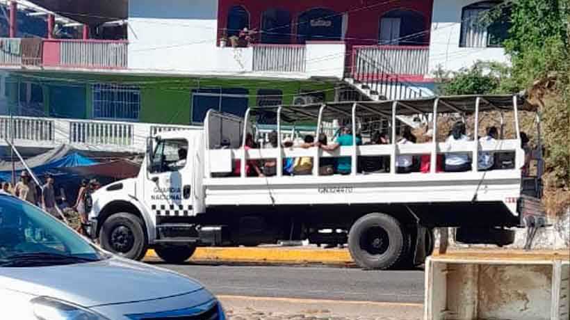 Guardia Nacional apoyará con traslados de ciudadanos en tres rutas en Acapulco