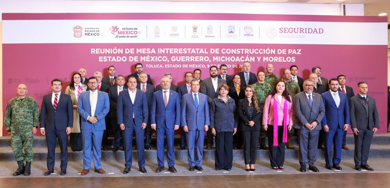 Evelyn Salgado firma convenio de seguridad con Estado de México, Michoacán y Morelos