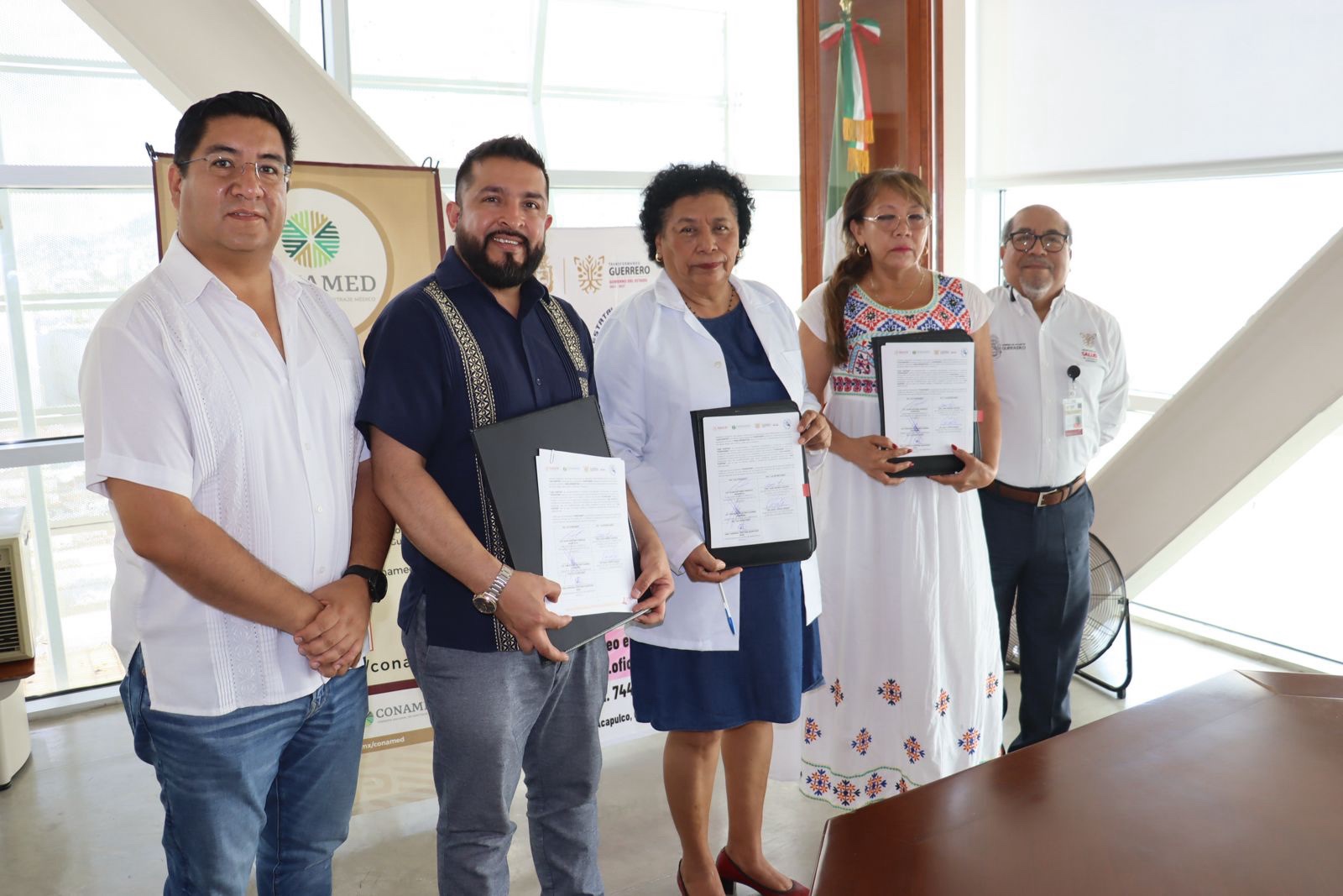 Firman Convenio de Colaboración Comisión de Arbitraje Médico de Guerrero, SSG e IMSS Bienestar