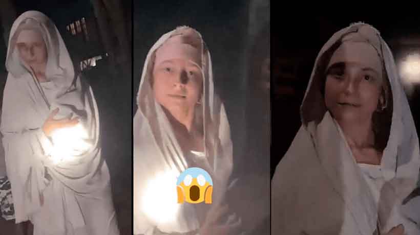 ¿Quién es? Viralizan “extraña” mujer vestida de blanco en Israel