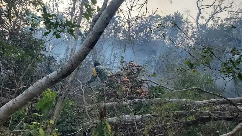 Incendio en El Veladero está controlado al 70%