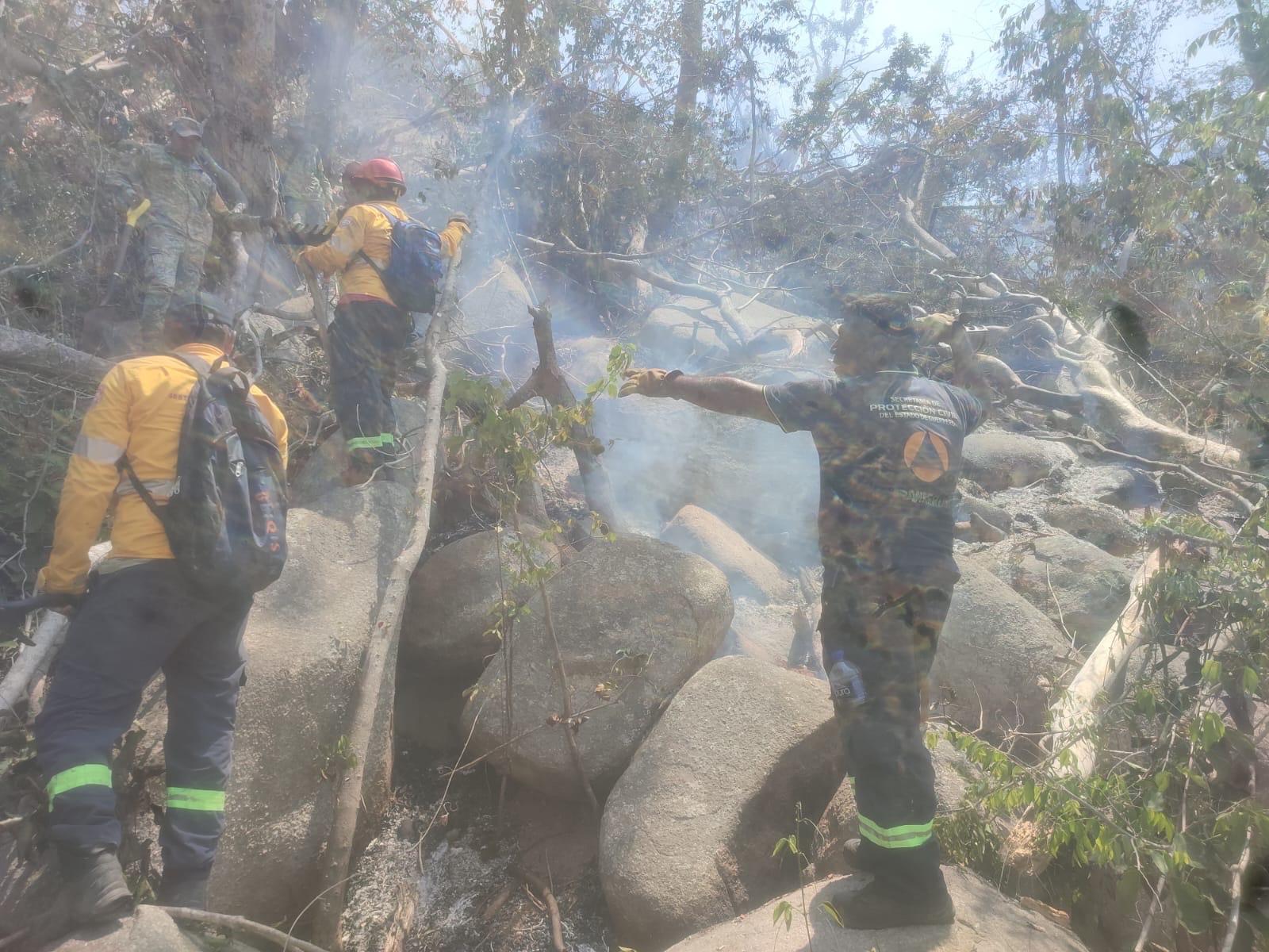 Se reactiva incendio en el fraccionamiento las brisas de Acapulco