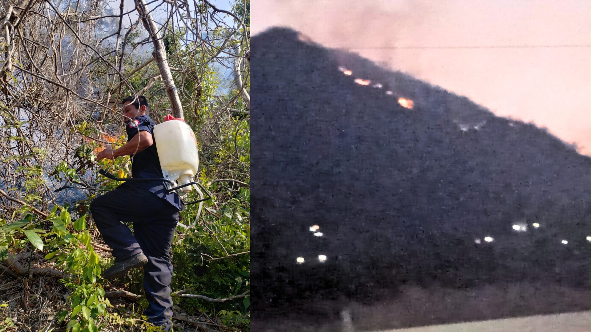 Atiende incendios en Cumbres de Llano Largo y Miramar en Acapulco