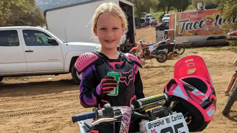 Fallece a los 9 años Brooke Carlton, joven promesa del motocross