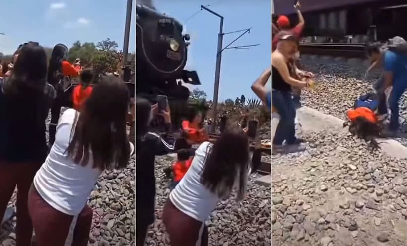 VIDEO: Muere mujer al intentar tomarse una selfie con una locomotora en Hidalgo