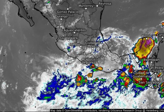 Anuncian lluvias en Guerrero y Acapulco para las próximas hora