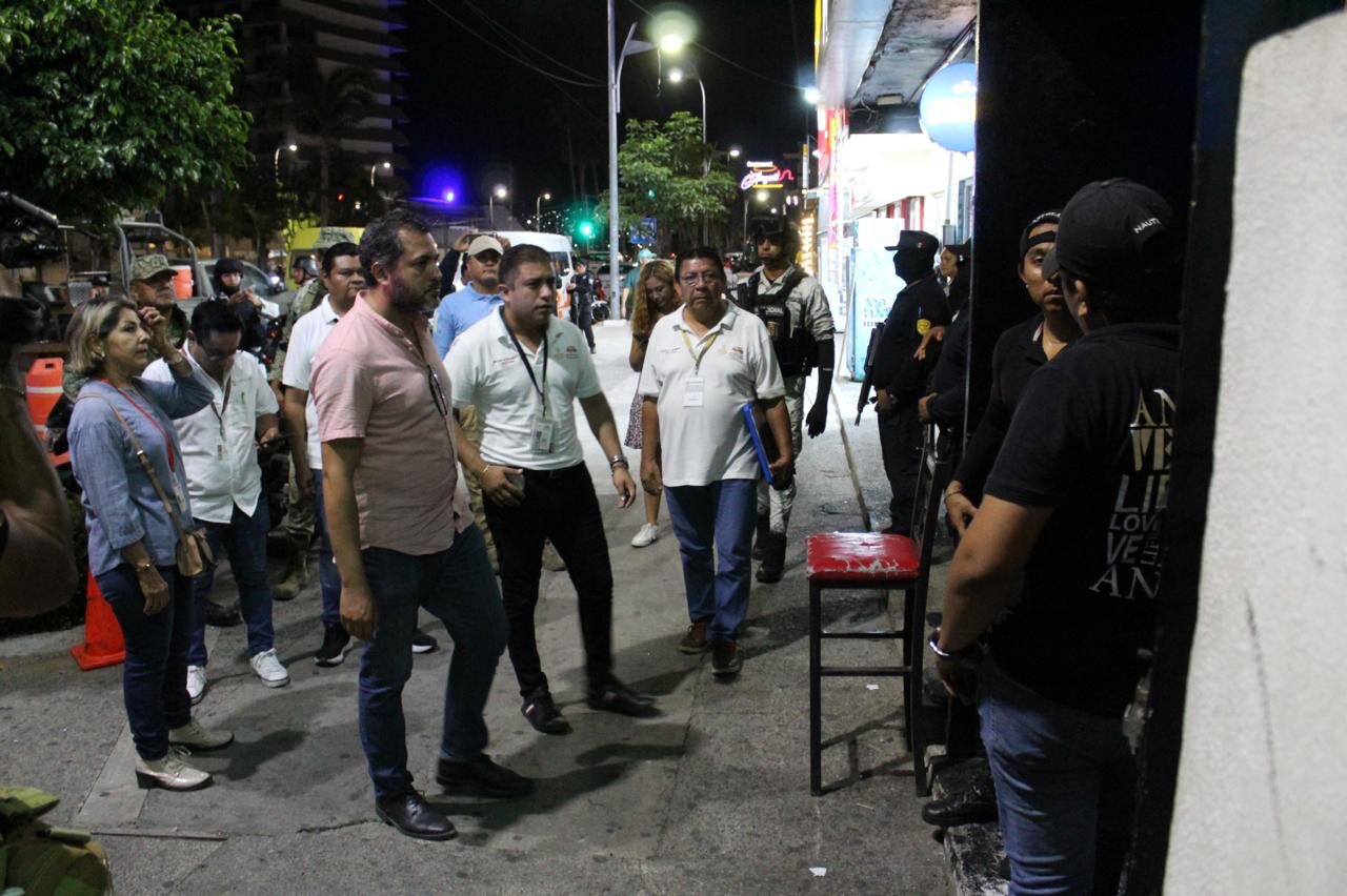 Gobierno de Acapulco realiza operativo de inspección a bares y centros nocturnos