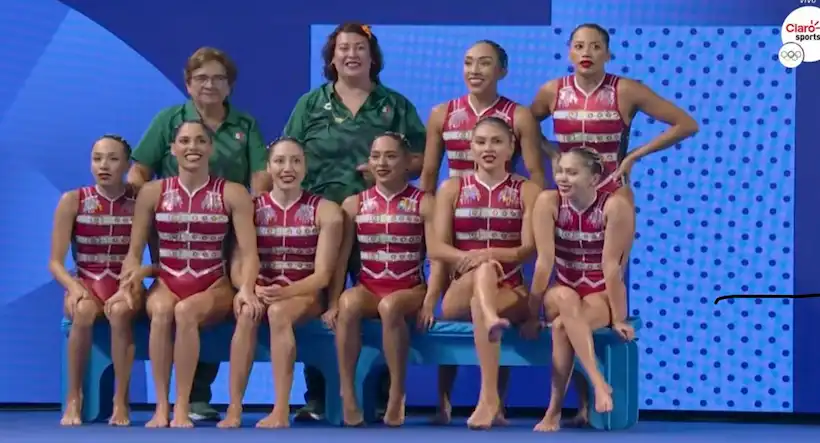 Deslumbra México en su debut de natación artística en París 2024