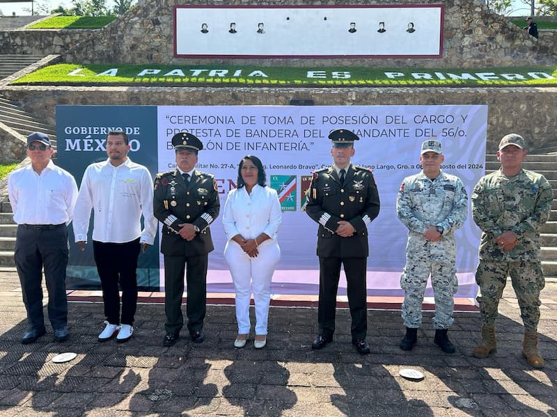 Toma protesta Anibal Nava como comandante del 56 Batallón de Infantería en Acapulco