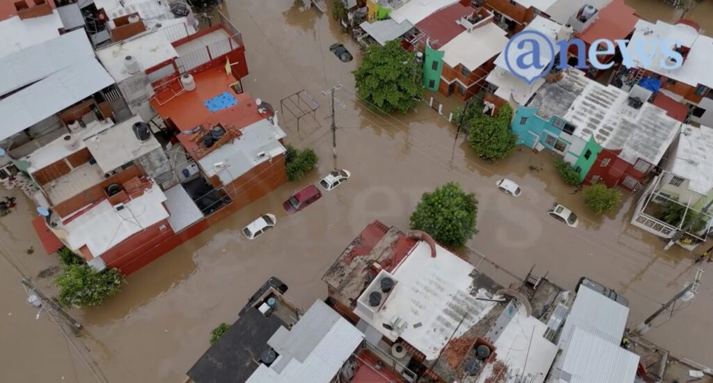 Zona Diamante en Acapulco tras inundaciones por John