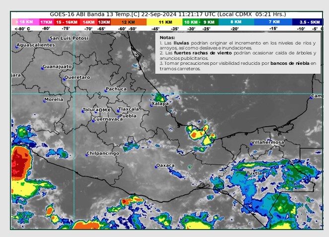 Pronostican lluvias fuertes con puntuales muy fuertes para Guerrero