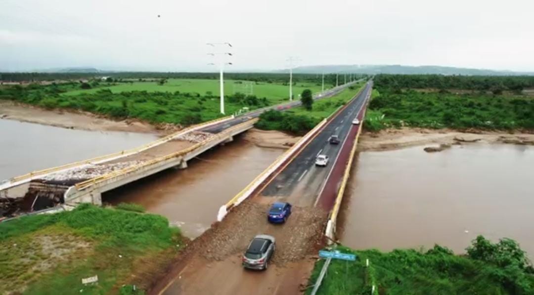 Restablecen paso en el viaducto Metlapil-Diamante tras afectaciones por John