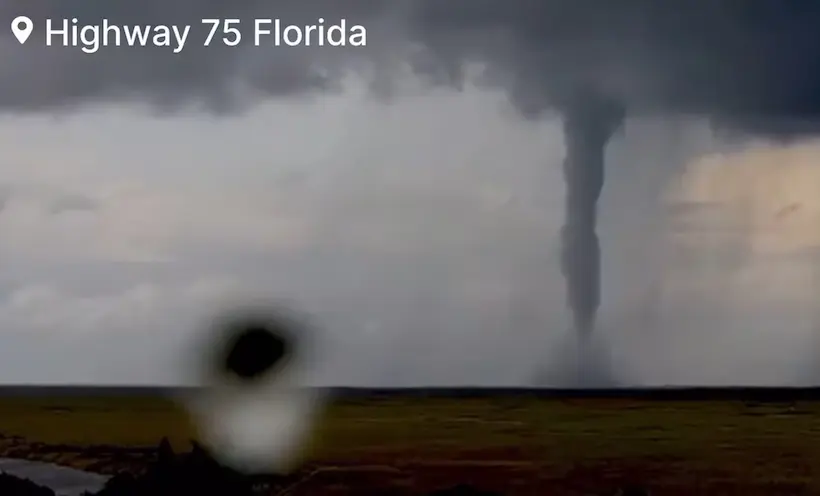 Alertan por tornados en Florida provocados por el huracán Milton