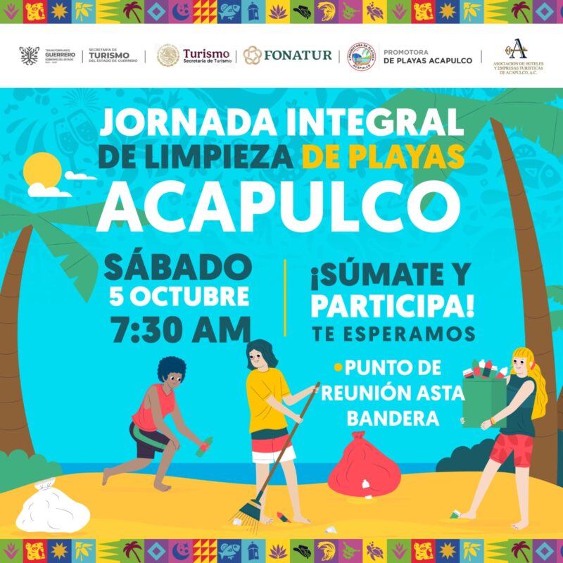 Convocan a la Jornada Integral de Limpieza de playas en Acapulco