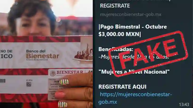 OJO: No abras este link falso para registrarte en el nuevo apoyo Mujeres con Bienestar